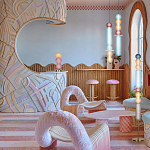 Торшер с разноцветными стеклянными цилиндрами и шарами Eclecticism  варинант исполнения - 4 | Loft Concept в Омске