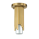 Потолочный светильник латунного цвета с цилиндрическим белым матовым плафоном Elstead Lighting варинант исполнения - 8 | Loft Concept в Омске