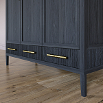 Большой Шкаф Primo Черный дуб с 3 дверьми и 3 выдвижными ящиками варинант исполнения - 6 | Loft Concept в Омске