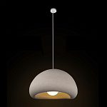 Подвесной светильник с куполообразным белым фактурным абажуром Sergey Makhno варинант исполнения - 3 | Loft Concept в Омске