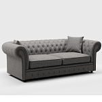 Мебельная ткань Шенилл серый цвет 142 см T4-46 варинант исполнения - 7 | Loft Concept в Омске