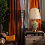 Настольная лампа бежевая с изображением птиц Slip Away варинант исполнения - 5 | Loft Concept в Омске