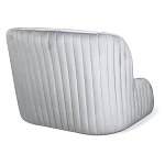 Барный стул со спинкой и подлокотниками на 4-х деревянных ножках Серый Велюр Ava Charm варинант исполнения - 3 | Loft Concept в Омске