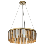 Люстра со стеклянными цилиндрическими плафонами Luminous Cylinders Amber Round варинант исполнения - 2 | Loft Concept в Омске