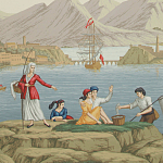 Обои ручная роспись Views of Italy Aurore варинант исполнения - 1 | Loft Concept в Омске