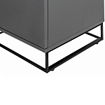 Шкаф-витрина цвета графит с полками и стеклянной дверью Strict Lines варинант исполнения - 5 | Loft Concept в Омске