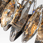 Люстра подвесная с овальными подвесками из стекла дымчатого цвета Harlow Crystal Round варинант исполнения - 7 | Loft Concept в Омске