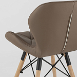 Стул с коричневым сиденьем из экокожи JEROEN варинант исполнения - 6 | Loft Concept в Омске