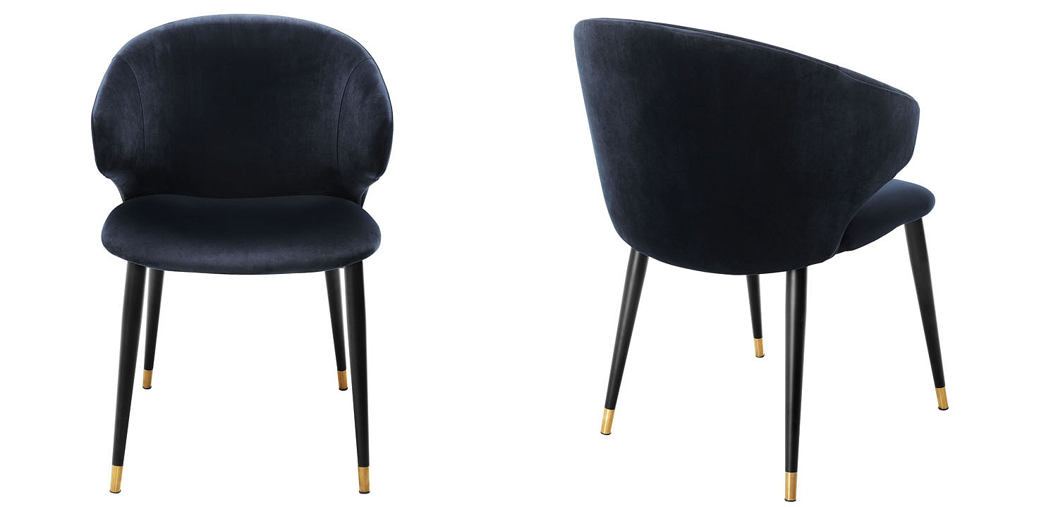 Стул Eichholtz DINING CHAIR VOLANTE blue Стул Eichholtz DINING CHAIR VOLANTE blue - Loft-Concept в Омске