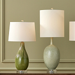 Настольная лампа зеленая грушевидной формы Rich Green Glaze варинант исполнения - 4 | Loft Concept в Омске