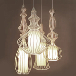 Подвесной светильник Wire Dream Pendant 4 Белый варинант исполнения - 2 | Loft Concept в Омске