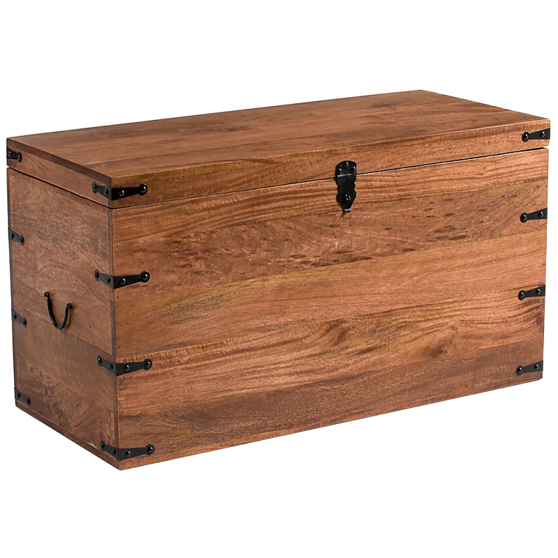 Деревянный сундук из массива манго Mango Wooden Chest Brown Коричневый в Омске | Loft Concept 