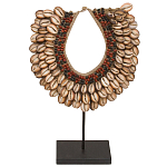 Этническое ожерелье из ракушек на подставке Ethnic Necklace Brown Shells варинант исполнения - 1 | Loft Concept в Омске