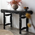 Черная резная консоль в Китайском стиле из массива Black Dragon Console варинант исполнения - 2 | Loft Concept в Омске