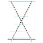 Стеллаж со стеклянными полками на стальном каркасе X-ray варинант исполнения - 2 | Loft Concept в Омске