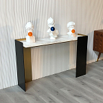 Консоль прямоугольная с основанием чёрного и золотого цвета Wrap варинант исполнения - 2 | Loft Concept в Омске