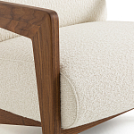 Кресло Avalon White Boucle из массива ореха варинант исполнения - 5 | Loft Concept в Омске