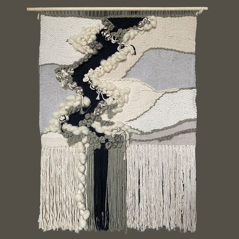 Панно ручная работа Черно-Белый Природный Орнамент  Белый Черный в Омске | Loft Concept 