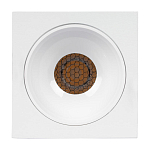 Встраиваемый спот светодиодный квадаратный белого цвета с круглым углублением Ombra Lux  варинант исполнения - 2 | Loft Concept в Омске