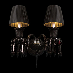 Бра с двумя черными абажурами и декоративными подвесками Lustre Reverie варинант исполнения - 1 | Loft Concept в Омске