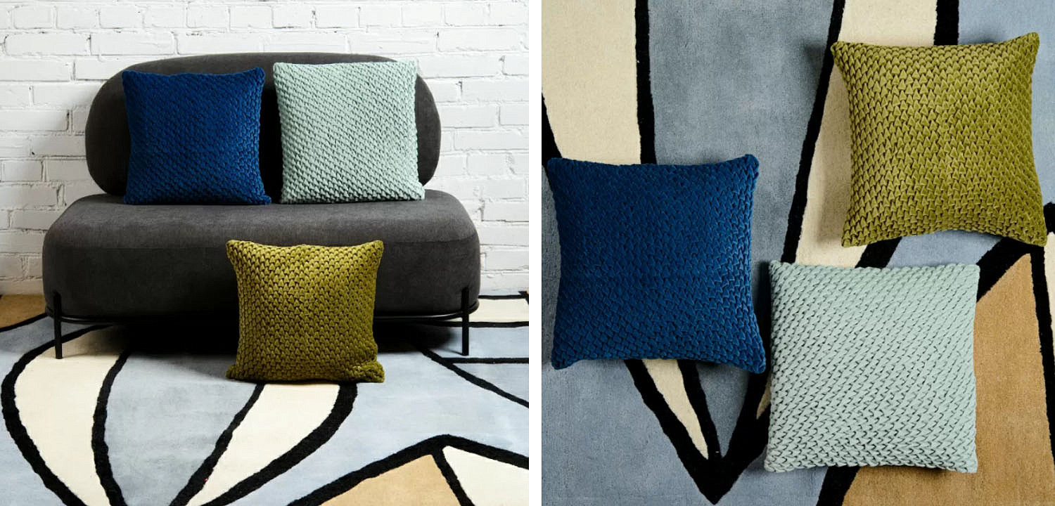 Подушка Purnama Quilting blue Подушка Purnama Quilting blue - Loft-Concept в Омске