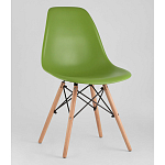Пластиковый стул на ножках из массива бука Eames Green варинант исполнения - 1 | Loft Concept в Омске