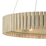 Люстра круглая из толстых деревянных реек Natural Style варинант исполнения - 1 | Loft Concept в Омске