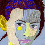 Картина с вышивкой Портрет wall panel People with the yellow ear 2 варинант исполнения - 1 | Loft Concept в Омске
