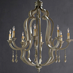 Люстра деревянная с подвесками Gray Curved Profile варинант исполнения - 2 | Loft Concept в Омске