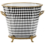 Фарфоровое кашпо Black and white square варинант исполнения - 1 | Loft Concept в Омске