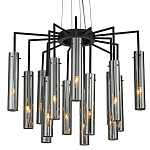 Люстра со стеклянными цилиндрическими плафонами Luminous Cylinders Smoky варинант исполнения - 1 | Loft Concept в Омске