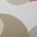 Подушка декоративная хлопковая бежевого цвета с абстрактным принтом Elysian Flow Sand варинант исполнения - 3 | Loft Concept в Омске