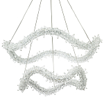 Двухъярусная кольцевая люстра с хрустальным декором Gilbertine Crystal Wavy Ring Chandelier варинант исполнения - 1 | Loft Concept в Омске