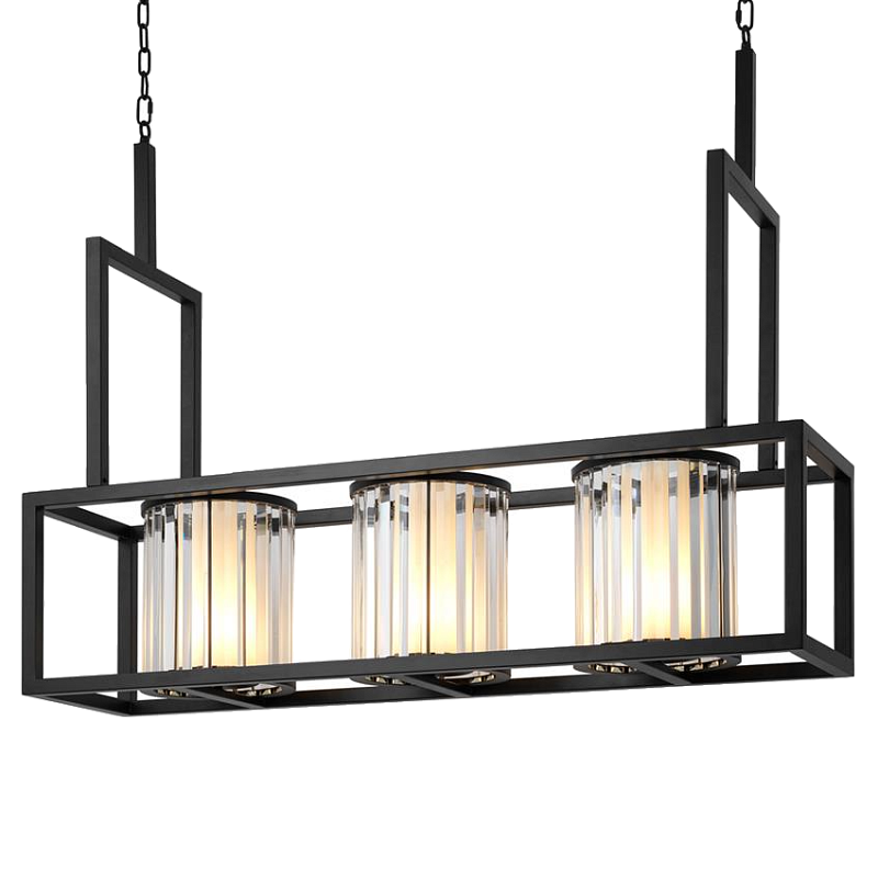 Люстра Chandelier Carducci Black Черный Прозрачный (Transparent) в Омске | Loft Concept 