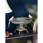 Чаша из прозрачного стекла с фигурками разноцветных попугаев на ободке 38 Eden Garden варинант исполнения - 2 | Loft Concept в Омске