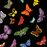 Картина ручная вышивка бисером Бабочки Butterflies and Light Bulb варинант исполнения - 4 | Loft Concept в Омске