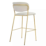 Стул барный широкой полукруглой спинкой на золотистых ножках Chair Smooth Shapes варинант исполнения - 3 | Loft Concept в Омске