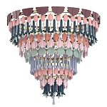 Люстра круглая с декором из разноцветных элементов в виде листьев Changing Seasons варинант исполнения - 1 | Loft Concept в Омске