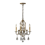 Люстра с 4-мя лампами и стеклянными подвесками в классическом стиле Feiss варинант исполнения - 2 | Loft Concept в Омске