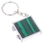 Зеркало брелок складное двухстороннее из натурального камня Малахит Stone Mirrors варинант исполнения - 4 | Loft Concept в Омске