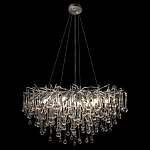 Люстра подвесная с прозрачными стеклянными подвесками в форме капель Диаметр 80 см Droplet Chandelier варинант исполнения - 3 | Loft Concept в Омске