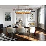 Люстра овальная с каскадом из разноцветных круглых подвесов Key Lustar варинант исполнения - 2 | Loft Concept в Омске