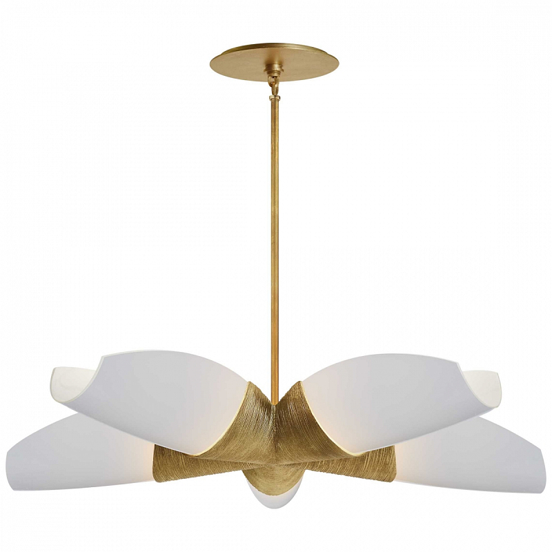Люстра UTOPIA MEDIUM 5 ARM CHANDELIER Золотой Белый Люстра UTOPIA MEDIUM 5 ARM CHANDELIER Золотой Белый в Омске | Loft Concept