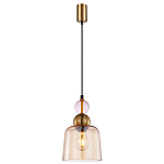 Подвесной светильник со стеклянным плафоном янтарного цвета Prestige варинант исполнения - 2 | Loft Concept в Омске