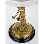 Чаша стеклянная прозрачная на бронзовой подставке с фигуркой девушки Eden Garden варинант исполнения - 4 | Loft Concept в Омске