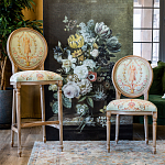 Барный стул из массива бука светло-зеленый с растительным орнаментом Raffael Angel Green Bar stool варинант исполнения - 8 | Loft Concept в Омске