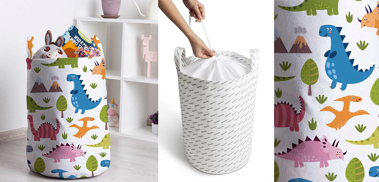 Корзина Colored Dinosaurs Basket Корзина Colored Dinosaurs Basket - Loft-Concept в Омске