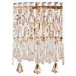 Люстра круглая с хрустальными подвесками на золотистом каркасе Roul Crystal Light варинант исполнения - 10 | Loft Concept в Омске