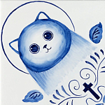 Плитка с узором Котики варинант исполнения - 2 | Loft Concept в Омске