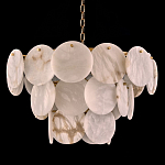 Люстра трехъярусная с подвесками из округлых элементов Cryptocrystalline Stone варинант исполнения - 1 | Loft Concept в Омске
